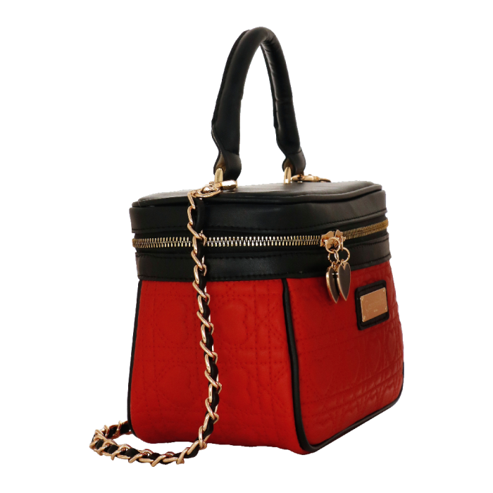 bauletto queen of hearts di camomilla milano cod. 00189 nero/ rosso