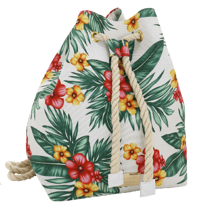 sacca mare tropical nero Aloha di camomilla milano cod. 00701 nero/ bianco