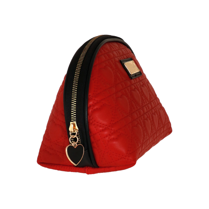 pouch L qeen of hearts di camomilla milano cod.00729 nero/ rosso