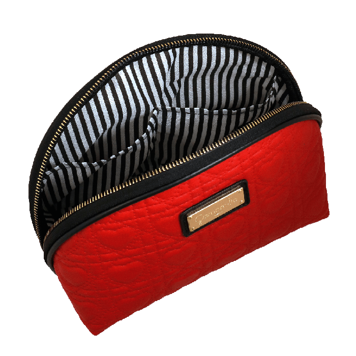 pouch L qeen of hearts di camomilla milano cod.00729 nero/ rosso