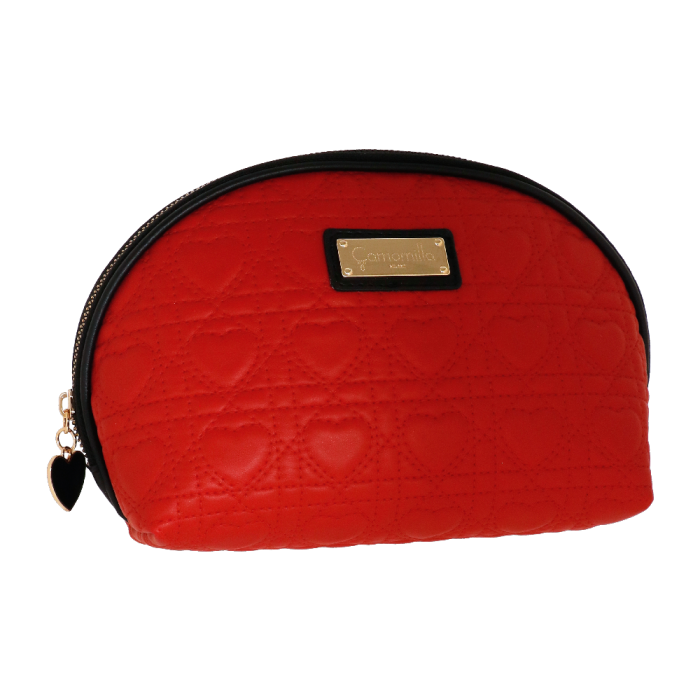 pouch L qeen of hearts di camomilla milano cod.00729 nero/ rosso