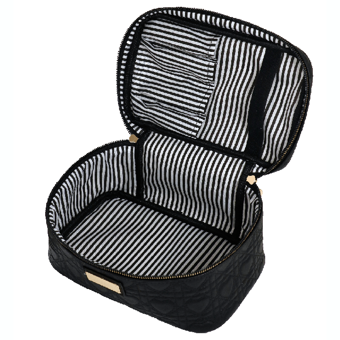 beauty case M queen of hearts di camomilla milano cod.01213 rosso/ nero