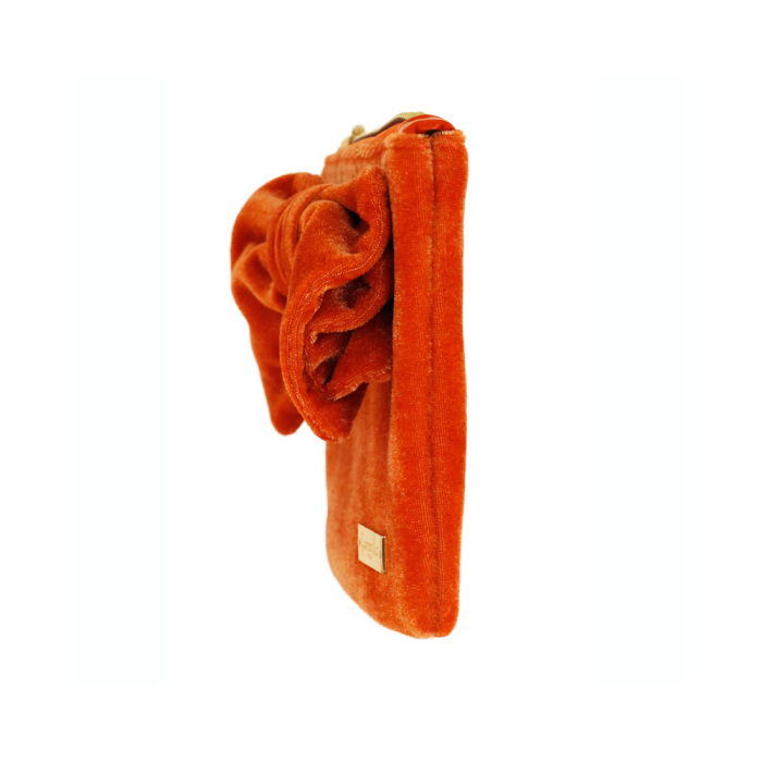 Busta piatta s warm velvet di camomilla Milano cod. 01265 arancione/fucsia/gialla/viola/verde/blu