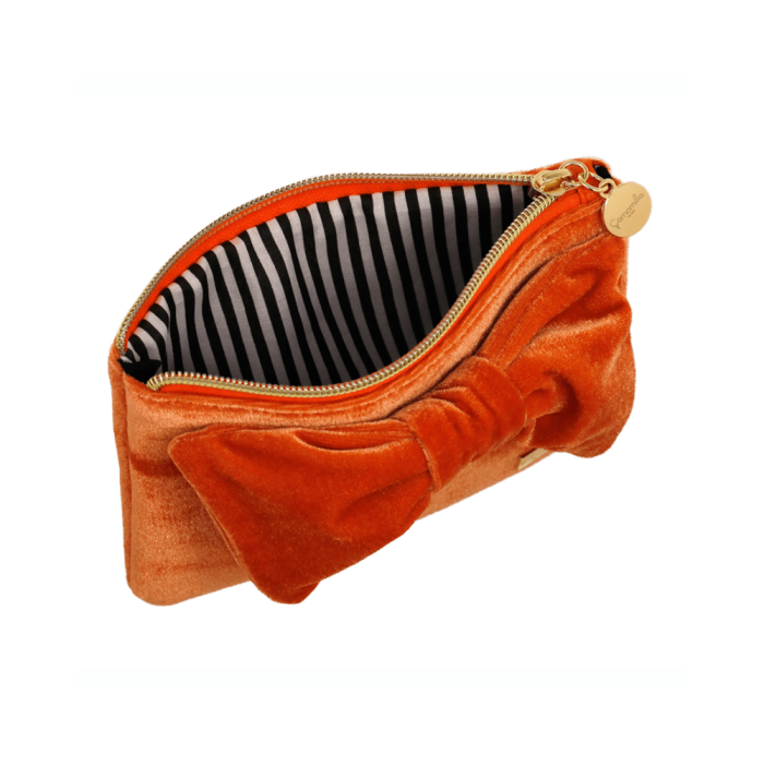 Busta piatta s warm velvet di camomilla Milano cod. 01265 arancione/fucsia/gialla/viola/verde/blu