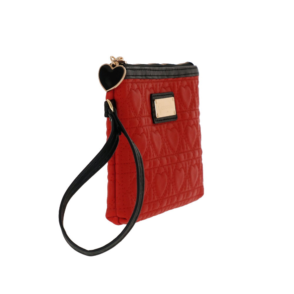 busta M piatta queen of hearts di camomilla milano cod. 01278 nero/ rosso