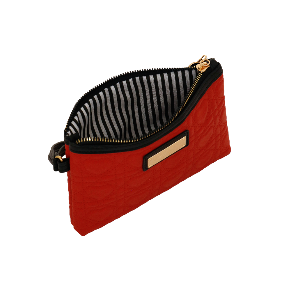 busta M piatta queen of hearts di camomilla milano cod. 01278 nero/ rosso