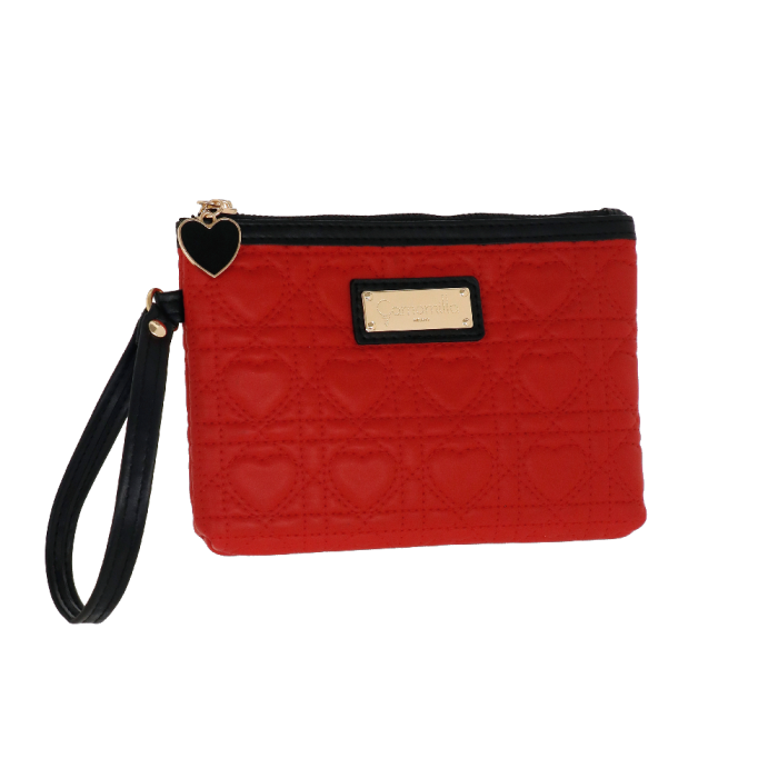 busta M piatta queen of hearts di camomilla milano cod. 01278 nero/ rosso