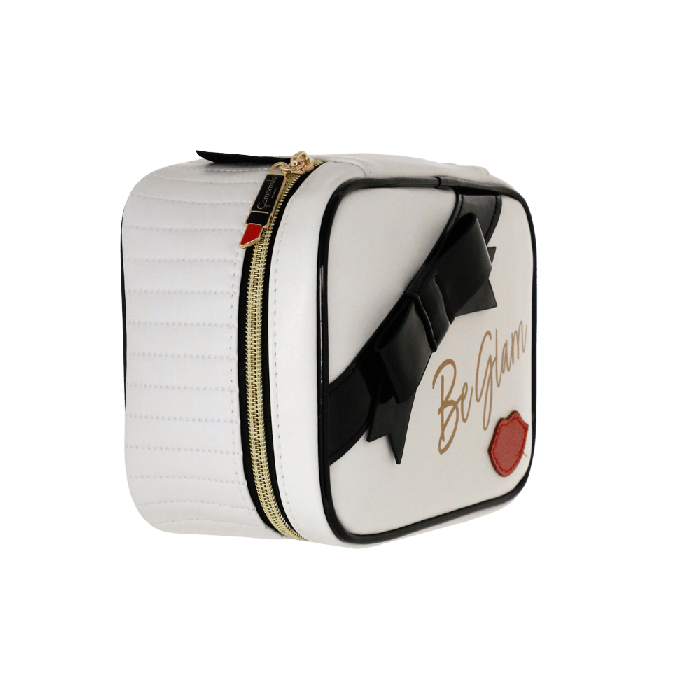 Necessaire L be chic  di camomilla Milano  cod. 02058 bianco/ rosa