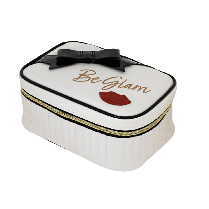 Necessaire L be chic  di camomilla Milano  cod. 02058 bianco/ rosa