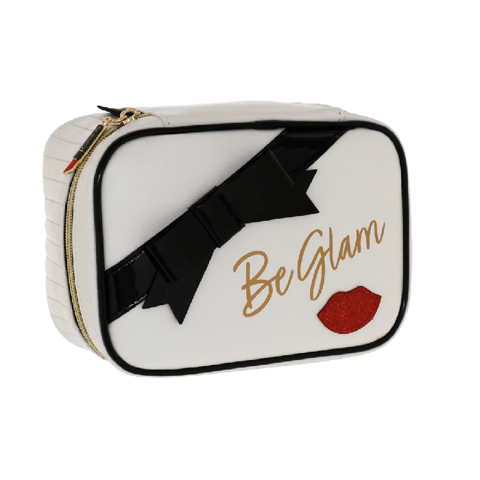 Necessaire L be chic  di camomilla Milano  cod. 02058 bianco/ rosa