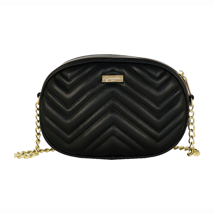 borsa a tracolla solo cuore di camomilla milano cod.02143 nero/ oro/ argento/ cipria/bordeaux