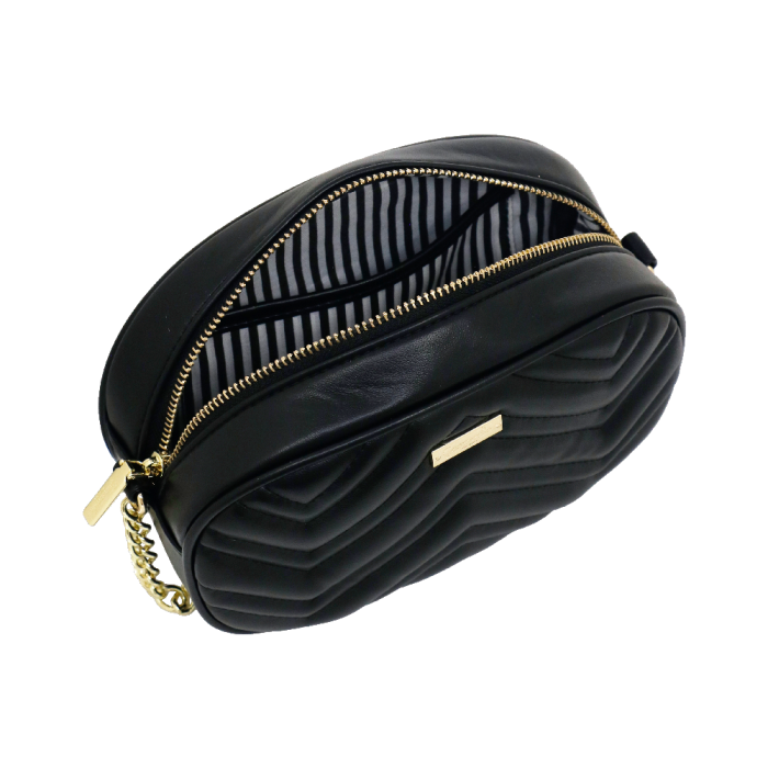 borsa a tracolla solo cuore di camomilla milano cod.02143 nero/ oro/ argento/ cipria/bordeaux