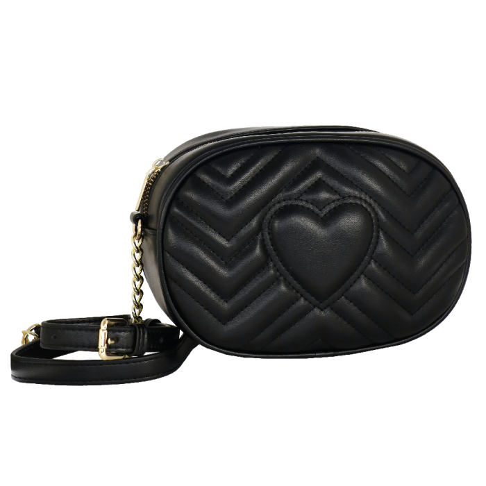 borsa a tracolla solo cuore di camomilla milano cod.02143 nero/ oro/ argento/ cipria/bordeaux