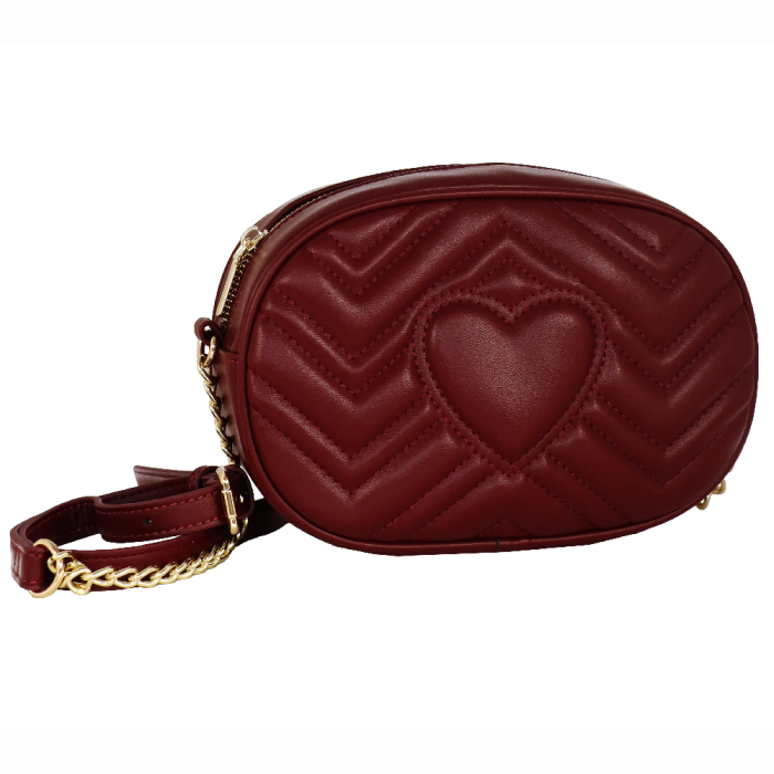 borsa a tracolla solo cuore di camomilla milano cod.02143 nero/ oro/ argento/ cipria/bordeaux