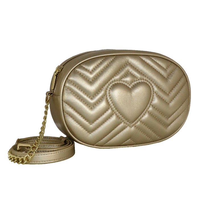 borsa a tracolla solo cuore di camomilla milano cod.02143 nero/ oro/ argento/ cipria/bordeaux