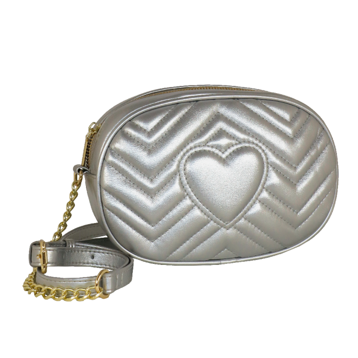 borsa a tracolla solo cuore di camomilla milano cod.02143 nero/ oro/ argento/ cipria/bordeaux