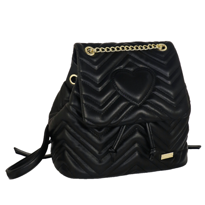 zaino solo cuore di camomilla milano cod. 02149 nero