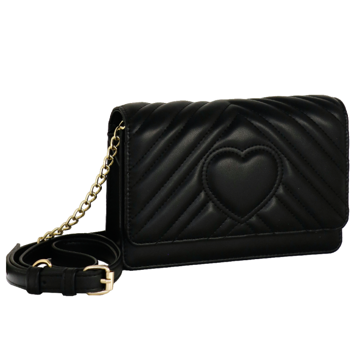 borsa portafoglio solo cuore di camomilla milano cod. 02155 nero/ bordeaux