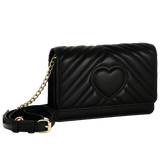 borsa portafoglio solo cuore di camomilla milano cod. 02155 nero/ bordeaux