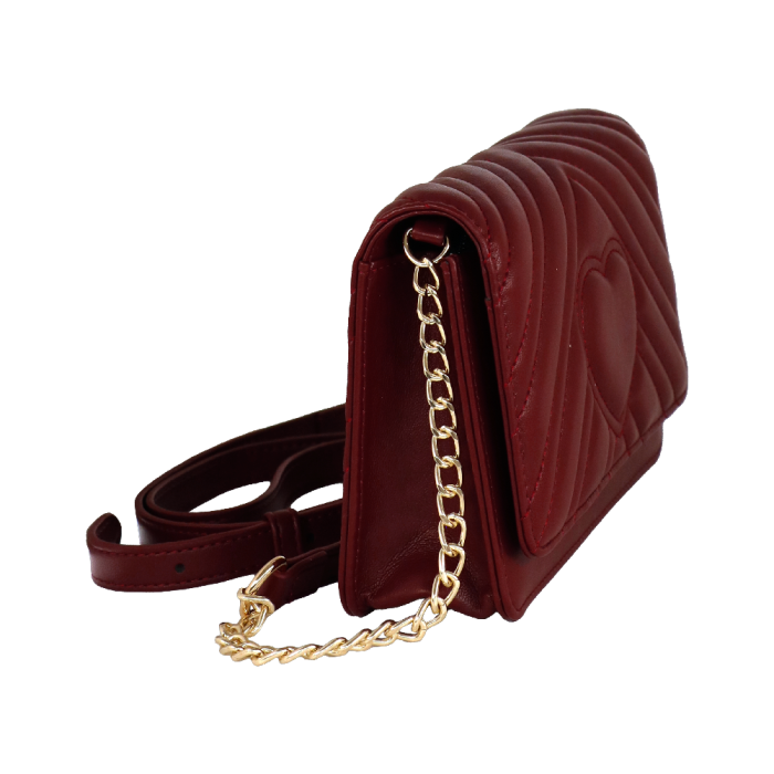 borsa portafoglio solo cuore di camomilla milano cod. 02155 nero/ bordeaux
