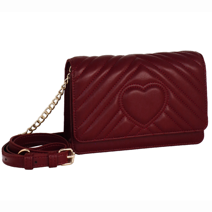 borsa portafoglio solo cuore di camomilla milano cod. 02155 nero/ bordeaux