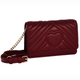 borsa portafoglio solo cuore di camomilla milano cod. 02155 nero/ bordeaux