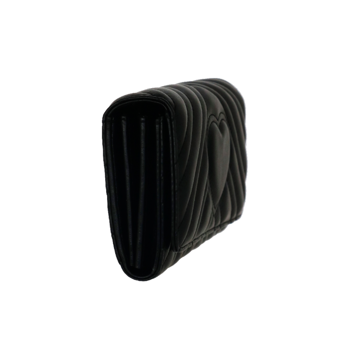 portafoglio donna solo cuore L di camomilla milano nero/ bordeaux