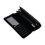 portafoglio donna solo cuore L di camomilla milano nero/ bordeaux