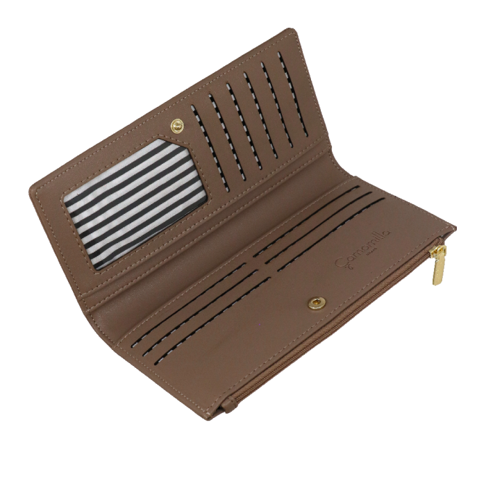 portafoglio donna easy L di camomilla milano cod. 03083 nero/ tortora