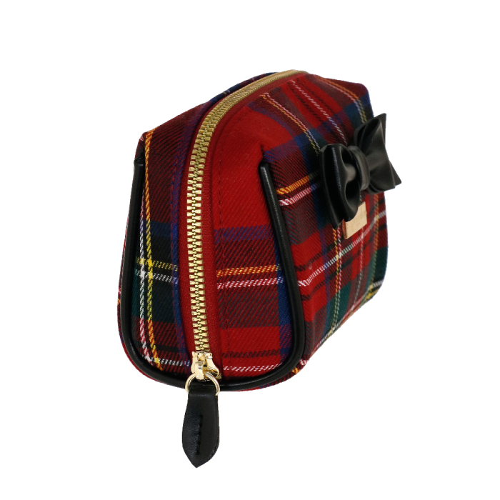 Necessaire S/M tartan touch rosso di camomilla Milano cod.03761