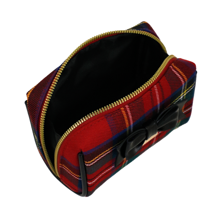 Necessaire S/M tartan touch rosso di camomilla Milano cod.03761
