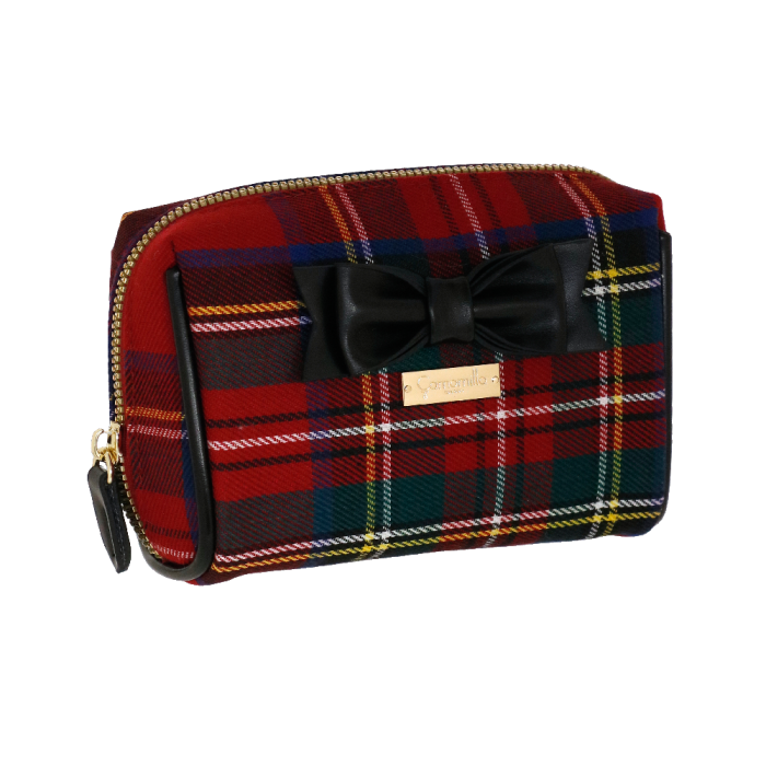 Necessaire S/M tartan touch rosso di camomilla Milano cod.03761
