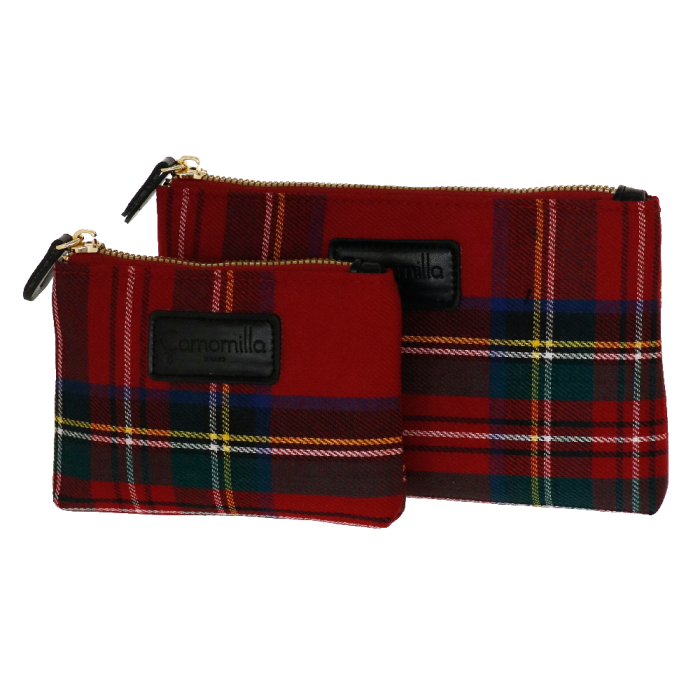 Set buste tartan touch rosso di camomilla Milano cod.03828