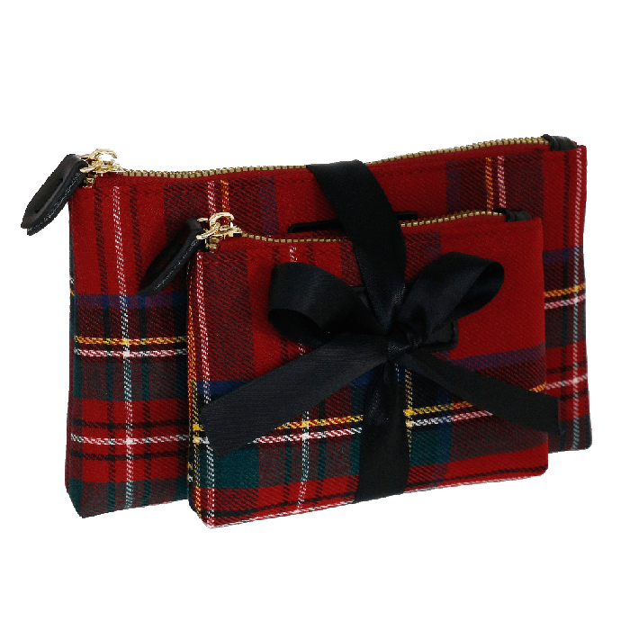 Set buste tartan touch rosso di camomilla Milano cod.03828
