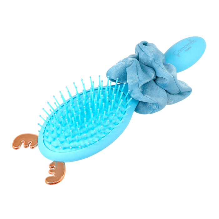 set spazzola / elastico di camomilla milano rosa/ lilla/ azzurro