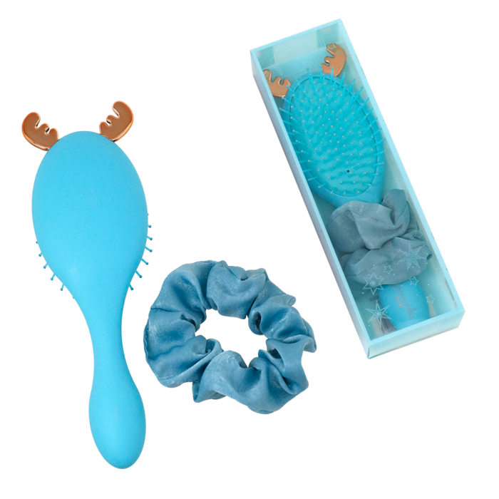 set spazzola / elastico di camomilla milano rosa/ lilla/ azzurro