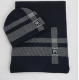 berretto beanie e sciarpa coordinato uomo di gaudì V3AI-11458 blu
