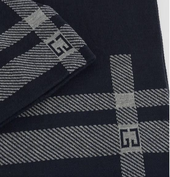 berretto beanie e sciarpa coordinato uomo di gaudì V3AI-11458 blu