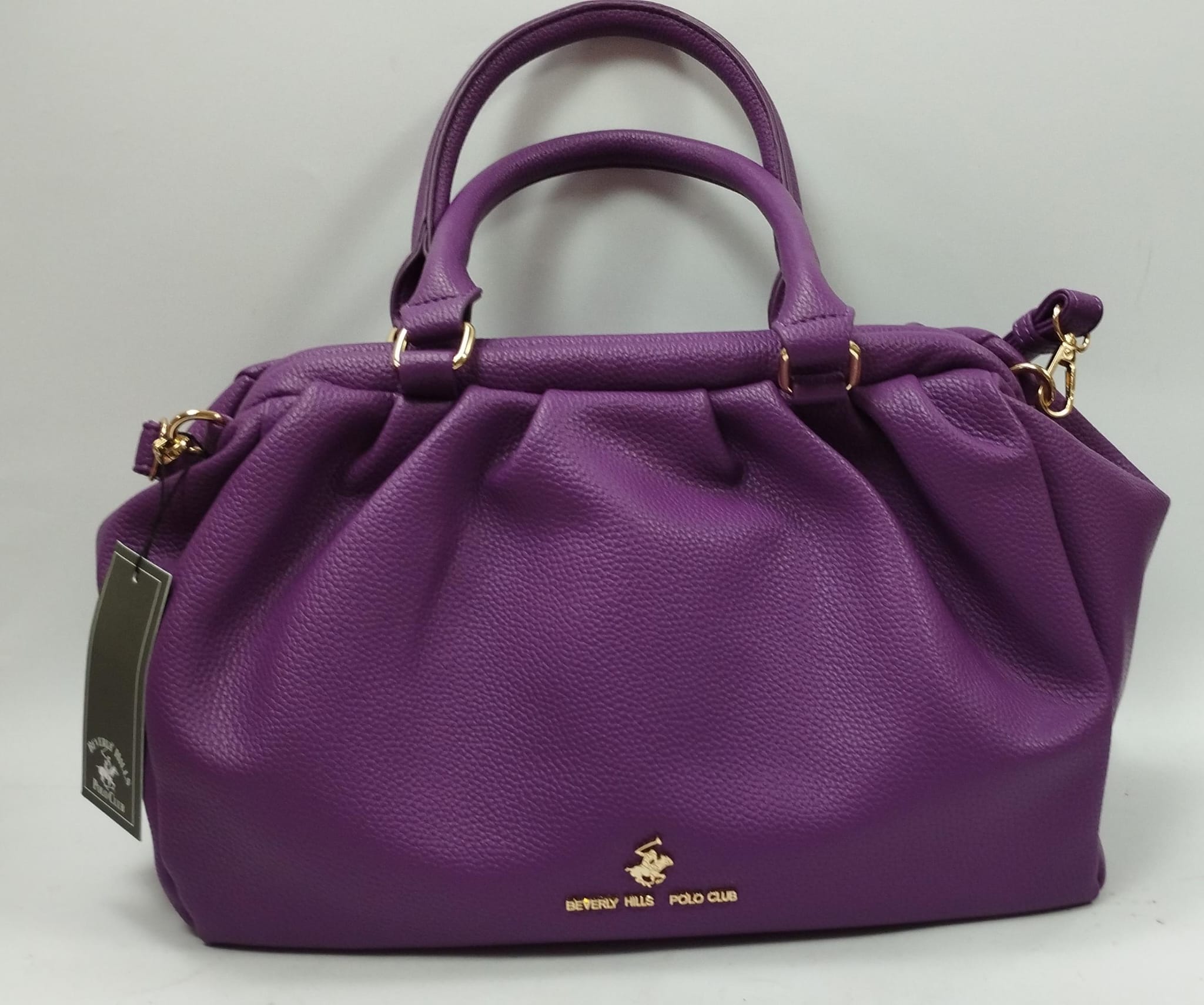 borsa donna beverly hills polo club bh-4310 aubergine/ nero/ moro