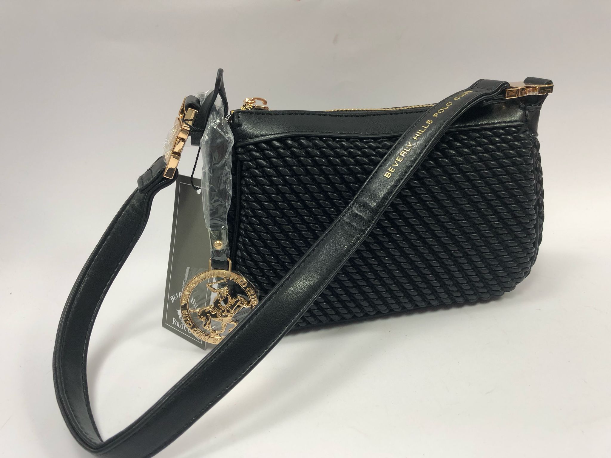 borsa donna beverly hills polo club bh-4104 azzurro/ beige / nero
