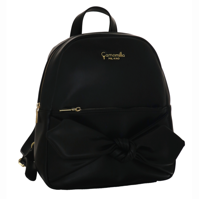 zaino maxi bow di camomilla milano cod.10949 nero/ tortora