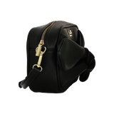 borsa tracolla maxi bow di camomilla milano cod. 10959 nero/ tortora