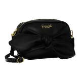 borsa tracolla maxi bow di camomilla milano cod. 10959 nero/ tortora