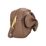 borsa tracolla maxi bow di camomilla milano cod. 10959 nero/ tortora