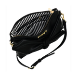 borsa tracolla maxi bow di camomilla milano cod.10970 nero/ tortora