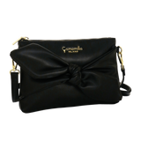 borsa tracolla maxi bow di camomilla milano cod.10970 nero/ tortora