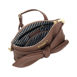 borsa tracolla maxi bow di camomilla milano cod.10970 nero/ tortora
