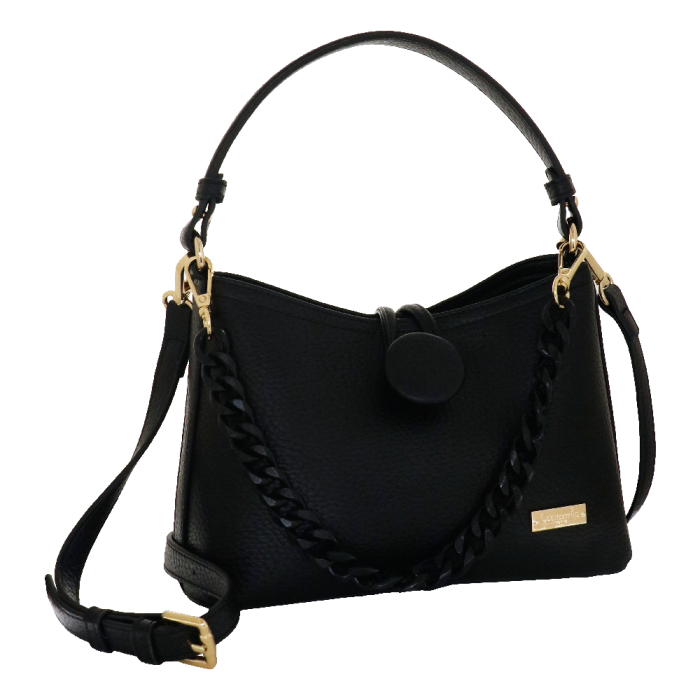 Borsa a mano e a tracolla clare camomilla Milano nero/ tortora/lilla/giallo/ rosa/ bianco