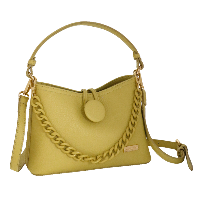 Borsa a mano e a tracolla clare camomilla Milano nero/ tortora/lilla/giallo/ rosa/ bianco