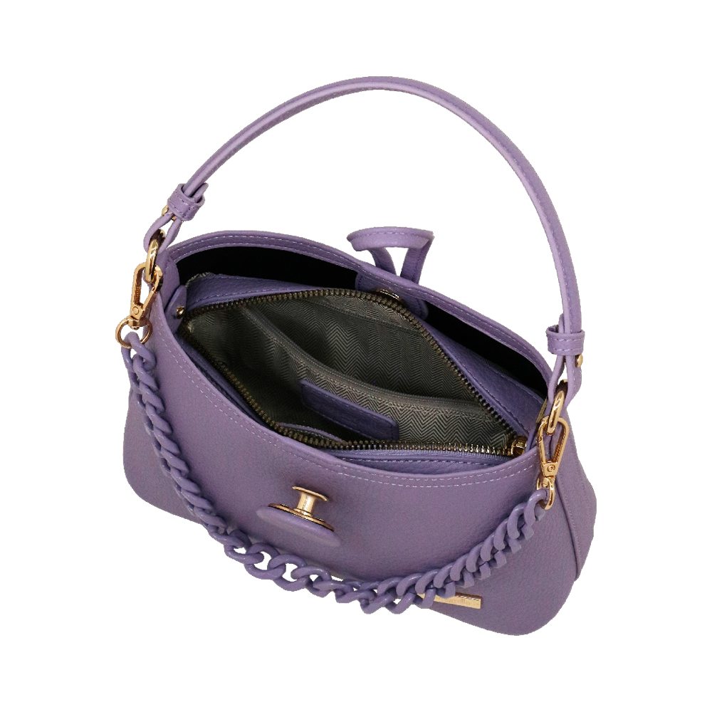 Borsa a mano e a tracolla clare camomilla Milano nero/ tortora/lilla/giallo/ rosa/ bianco